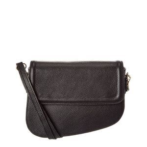 Italian Leather Crossbody, Black